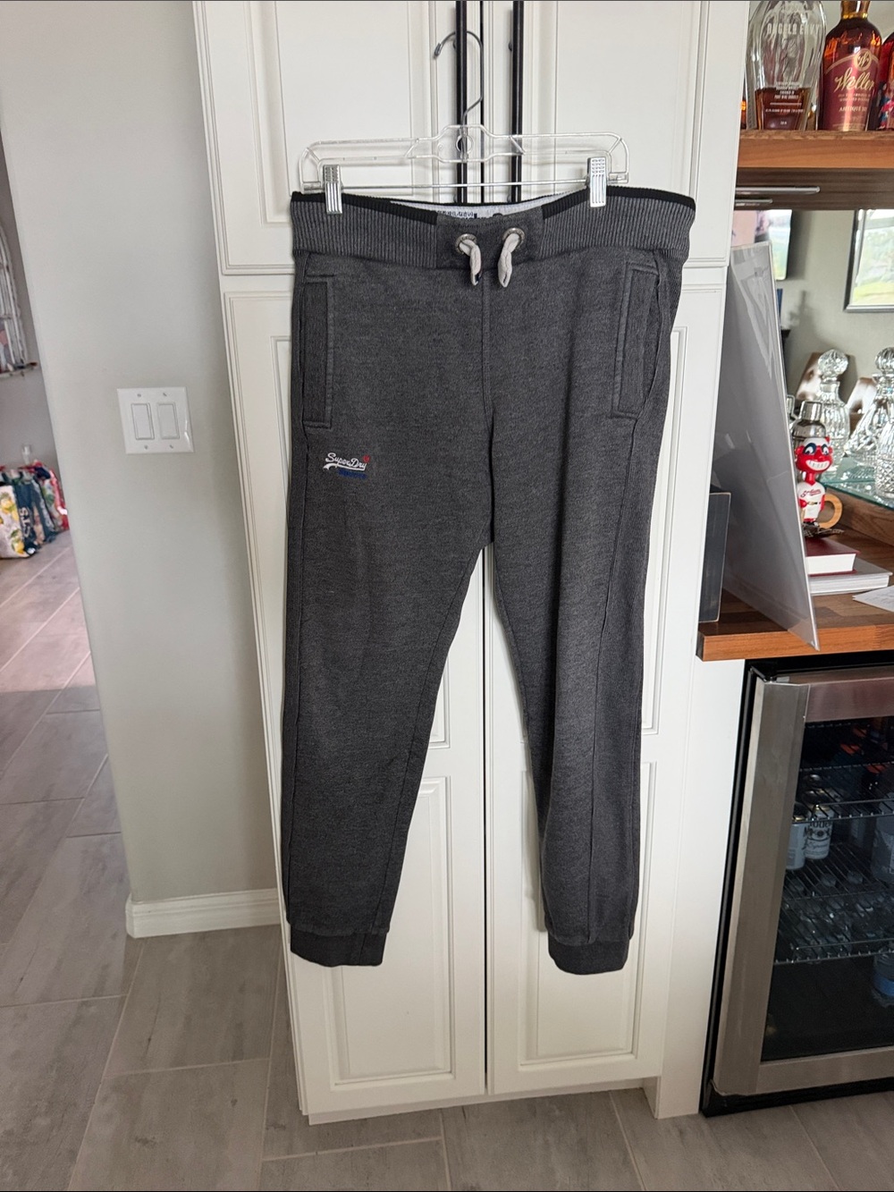 The Superdry Orange Label come y mens Medium  Charcoal Gray Jogger Sweatpants